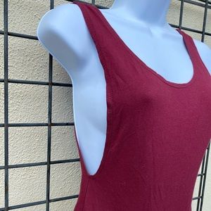Burgundy Side Boob Tank 💋